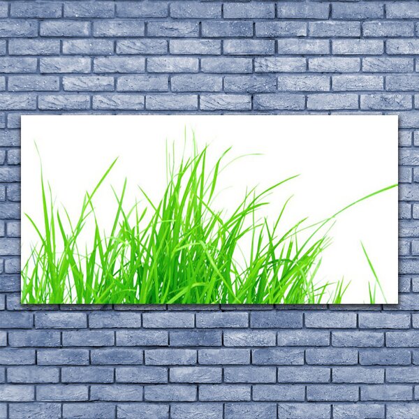 Tablou pe panza canvas Iarbă Floral Verde Alb