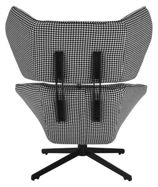 KONDELA Scaun pivotant de lux, cu model / negru, KAILAN