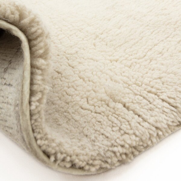 Covor crem lavabil, țesut manual din lână 120x170 cm Azera Crosshatch – Asiatic Carpets