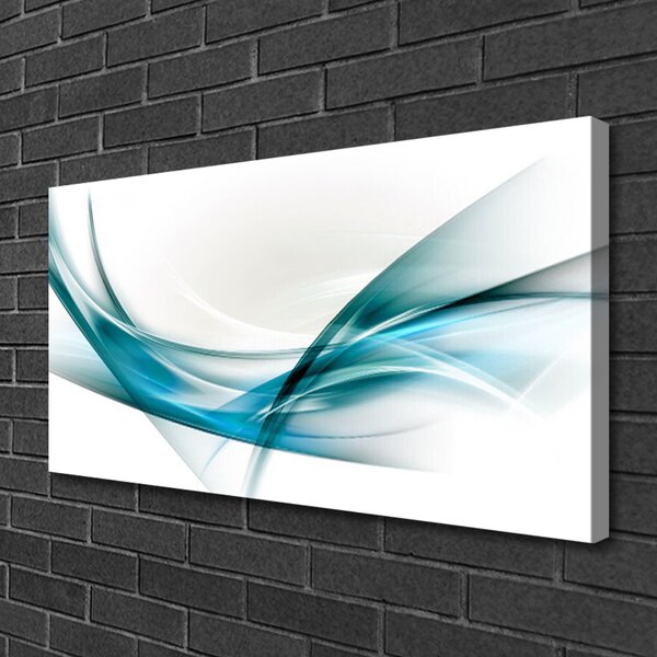 Tablou pe panza canvas Abstract Lines Art Albastru