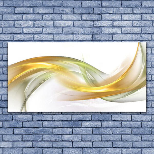 Tablou pe sticla Abstract Art aur galben