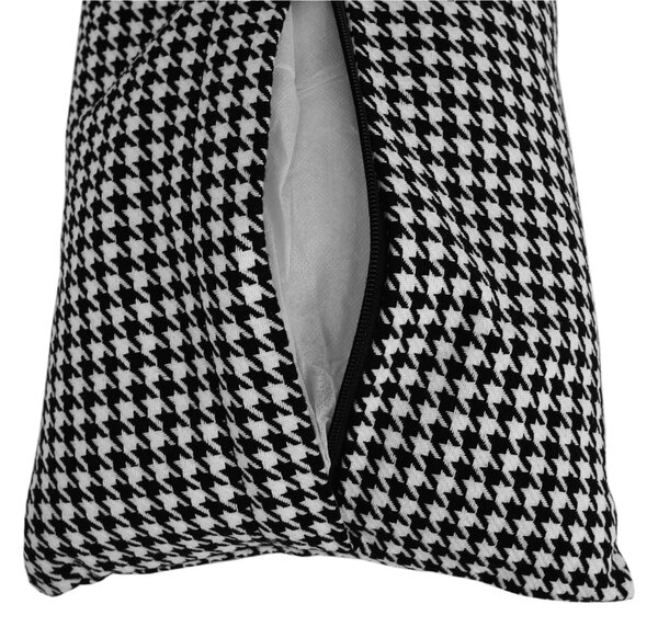 KONDELA Scaun pivotant de lux, cu model / negru, KAILAN