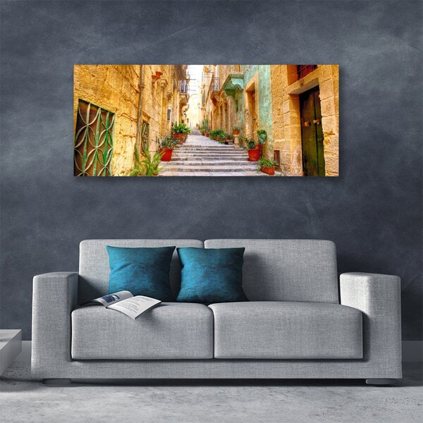 Tablou pe panza canvas Old Town Street Case Multi