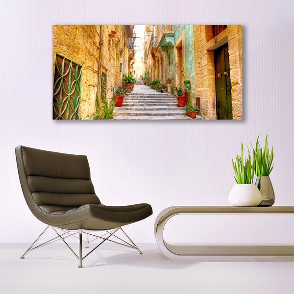 Tablou pe panza canvas Old Town Street Case Multi