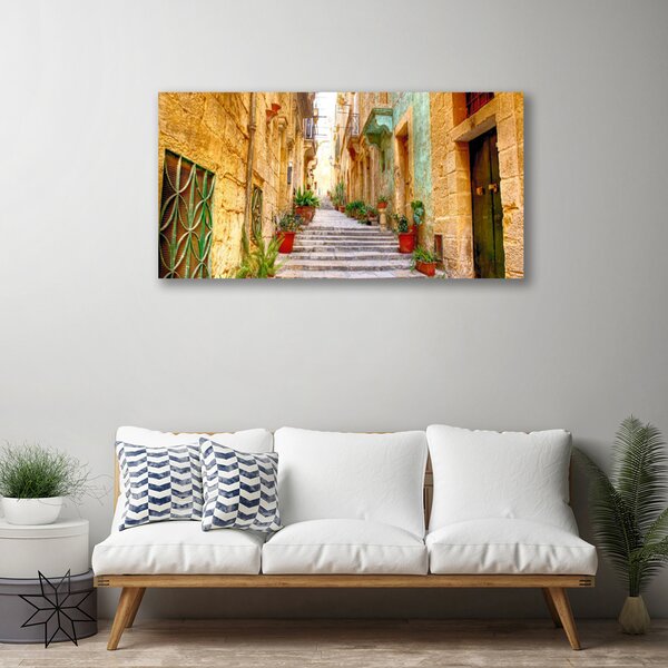 Tablou pe panza canvas Old Town Street Case Multi
