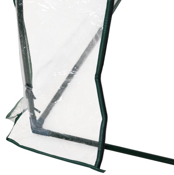 Outsunny Sera de gradina, cadru din otel, PVC, Verde si transparent 250x100x80cm | Aosom Romania