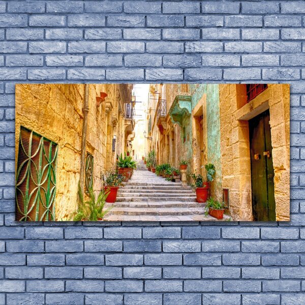 Tablou pe panza canvas Old Town Street Case Multi