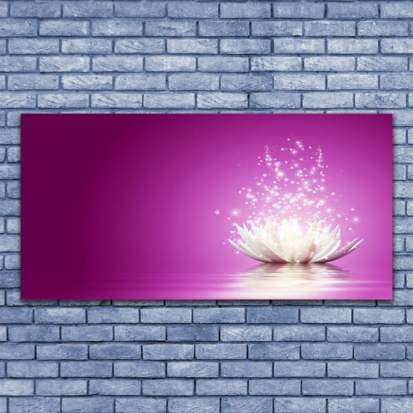 Tablou pe sticla Lotus Flower Floral violet