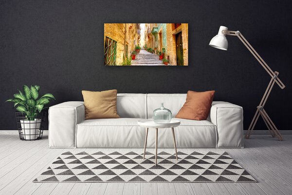 Tablou pe panza canvas Old Town Street Case Multi