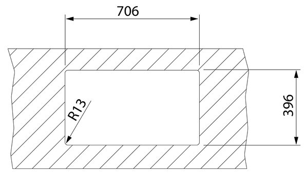 Teka Be Linea chiuveta din oțel cu sifon 75x44 cm 115000066