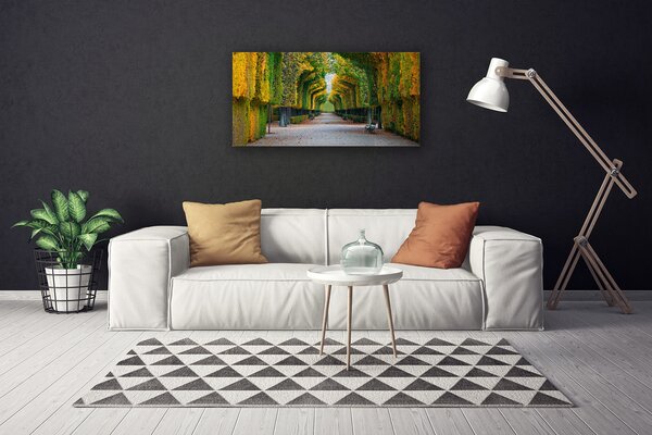 Tablou pe panza canvas Parcul de toamnă Grădină Natura Verde Galben