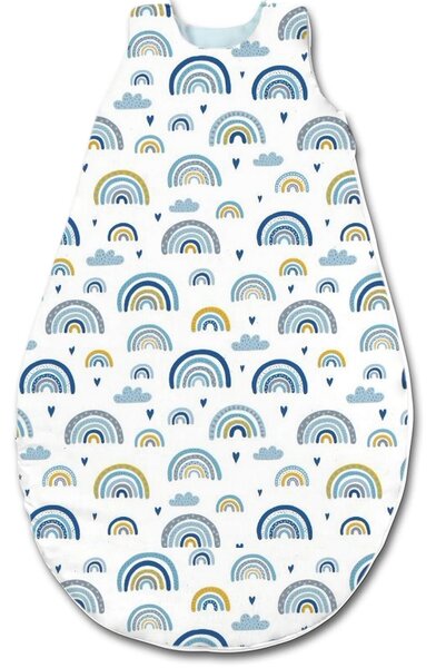 Sac de dormit copii 3-18 luni Kidizi Blue Rainbow, 0.5 tog