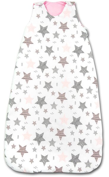 Sac de dormit copii reglabil 6-36 luni Kidizi All Pink Stars, 1 tog