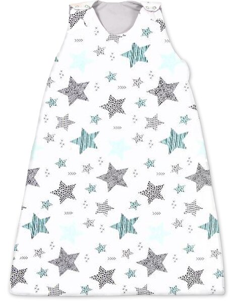 Sac de dormit copii reglabil 6-36 luni Kidizi All Mint Stars, 1 tog