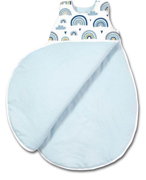 Sac de dormit copii 3-18 luni Kidizi Blue Rainbow, 0.5 tog