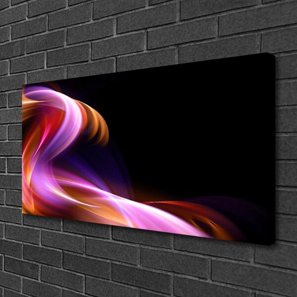 Tablou pe panza canvas Rezumat Wave Art Roșu Violet