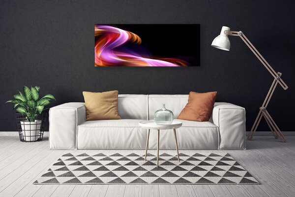 Tablou pe panza canvas Rezumat Wave Art Roșu Violet
