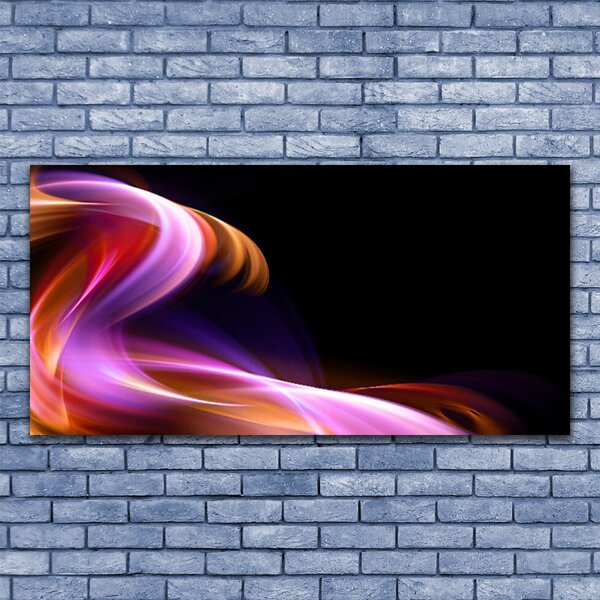 Tablou pe panza canvas Rezumat Wave Art Roșu Violet