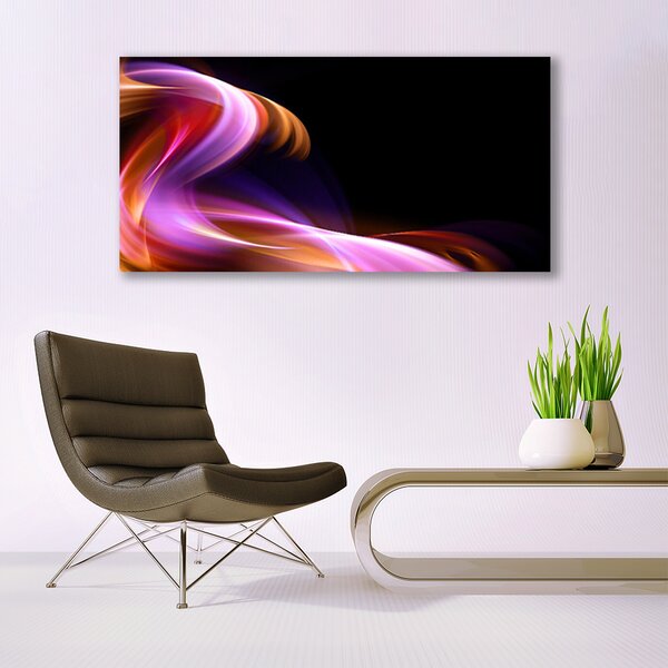 Tablou pe panza canvas Rezumat Wave Art Roșu Violet