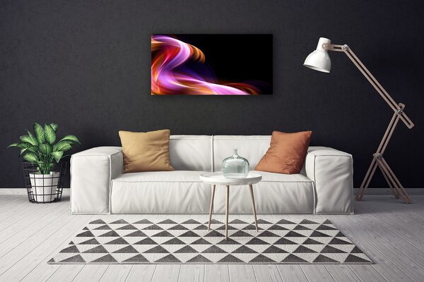 Tablou pe panza canvas Rezumat Wave Art Roșu Violet