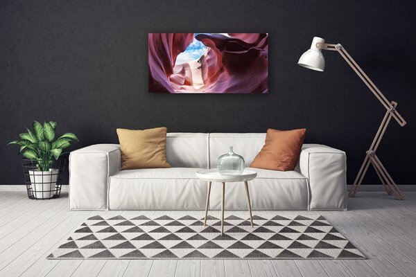 Tablou pe panza canvas Rock River Cazare Art roz albastru