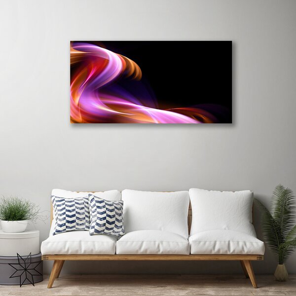 Tablou pe panza canvas Rezumat Wave Art Roșu Violet
