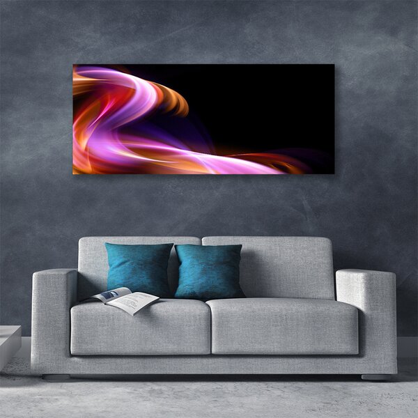 Tablou pe panza canvas Rezumat Wave Art Roșu Violet
