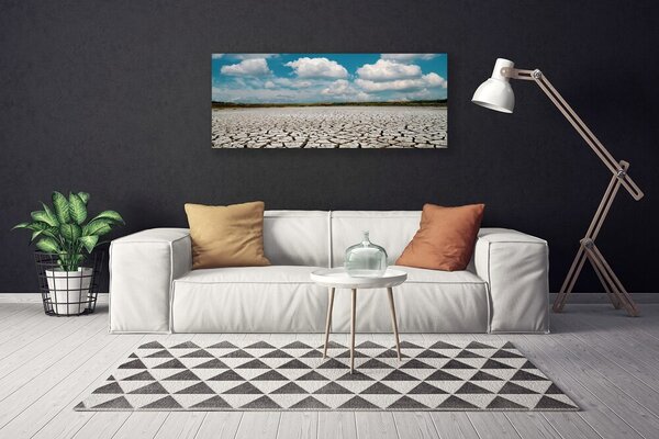 Tablou pe panza canvas Uscate River Pat Peisaj Maro Albastru Alb