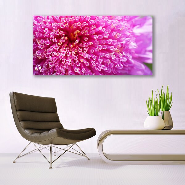 Tablou pe sticla Florale flori roz