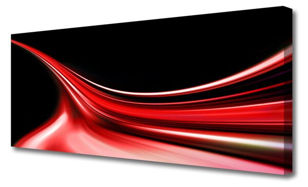 Tablou pe panza canvas Abstract Lines Art Rosu Negru