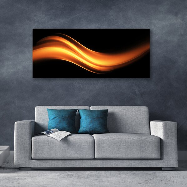 Tablou pe panza canvas Abstracție Art negru Orange