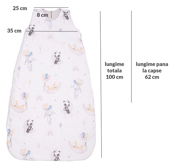 Sac de dormit copii reglabil 6-36 luni Kidizi Sweet Dreams, 1 tog