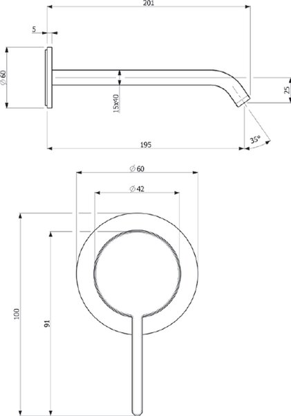 Villeroy & Boch Loop & Friends baterie lavoar ascuns negru TVZ106010000K5