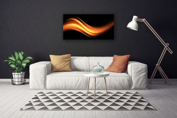 Tablou pe panza canvas Abstracție Art negru Orange