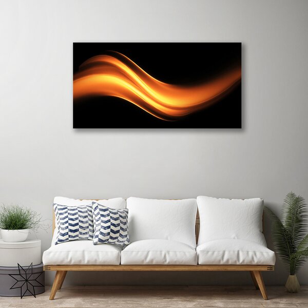 Tablou pe panza canvas Abstracție Art negru Orange