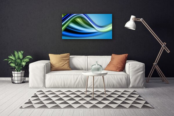 Tablou pe panza canvas Abstracție Art Albastru Verde