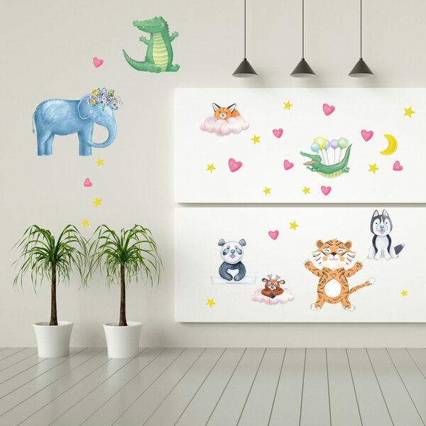 Autocolant de perete „Animale exotice” 60x108 cm