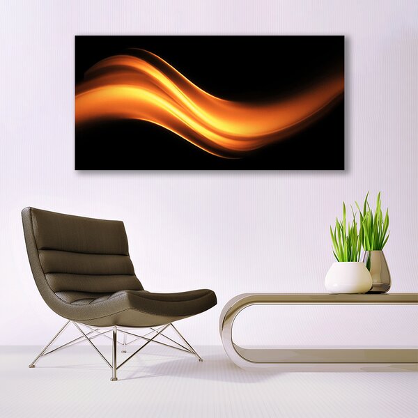 Tablou pe panza canvas Abstracție Art negru Orange