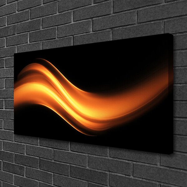 Tablou pe panza canvas Abstracție Art negru Orange
