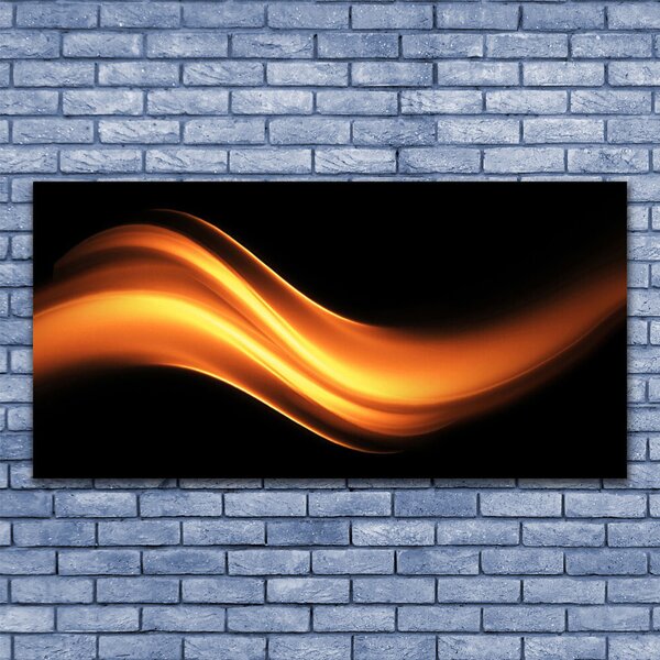 Tablou pe panza canvas Abstracție Art negru Orange