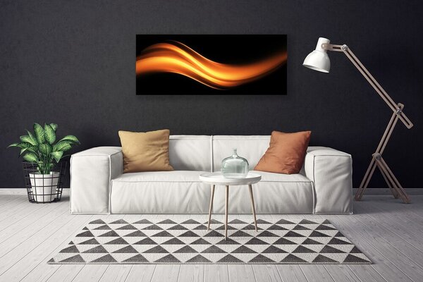 Tablou pe panza canvas Abstracție Art negru Orange