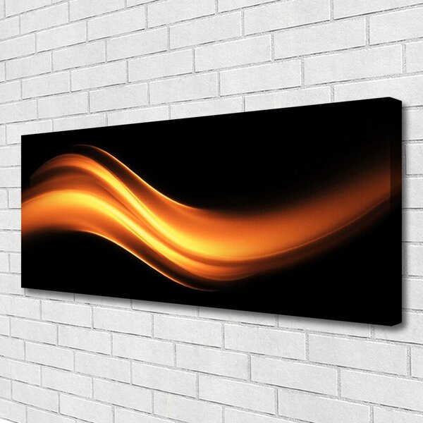 Tablou pe panza canvas Abstracție Art negru Orange