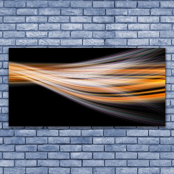 Tablou pe panza canvas Abstract Art Negru Gri Portocaliu