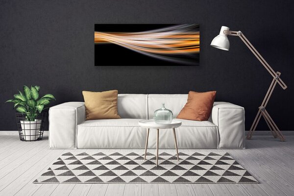 Tablou pe panza canvas Abstract Art Negru Gri Portocaliu