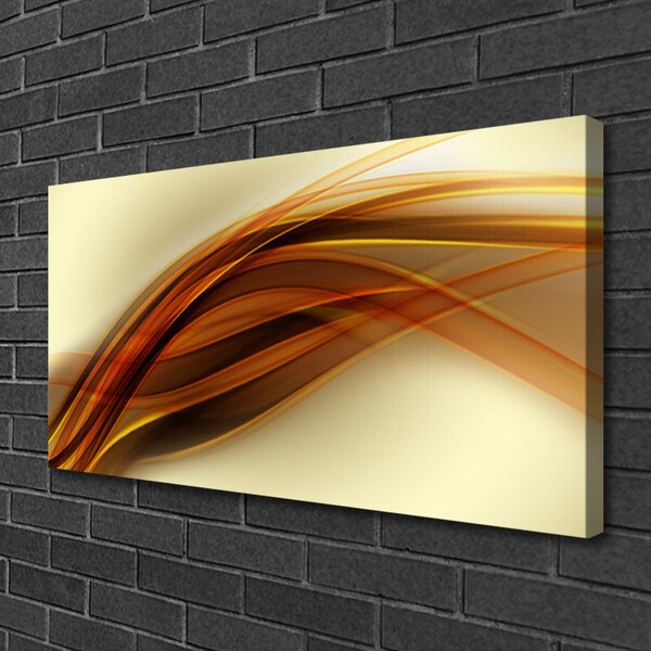 Tablou pe panza canvas Abstract Art Alb Portocaliu Maro