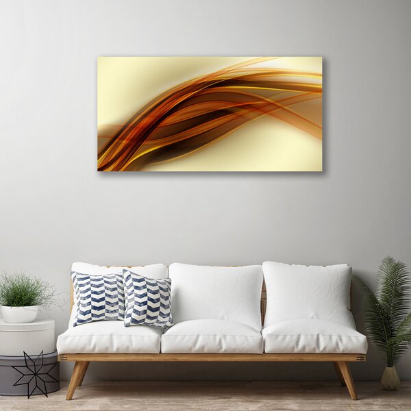 Tablou pe panza canvas Abstract Art Alb Portocaliu Maro