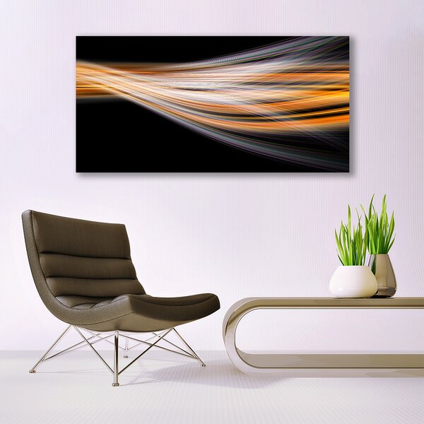 Tablou pe panza canvas Abstract Art Negru Gri Portocaliu
