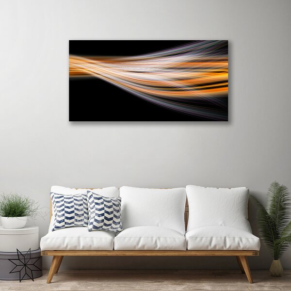 Tablou pe panza canvas Abstract Art Negru Gri Portocaliu