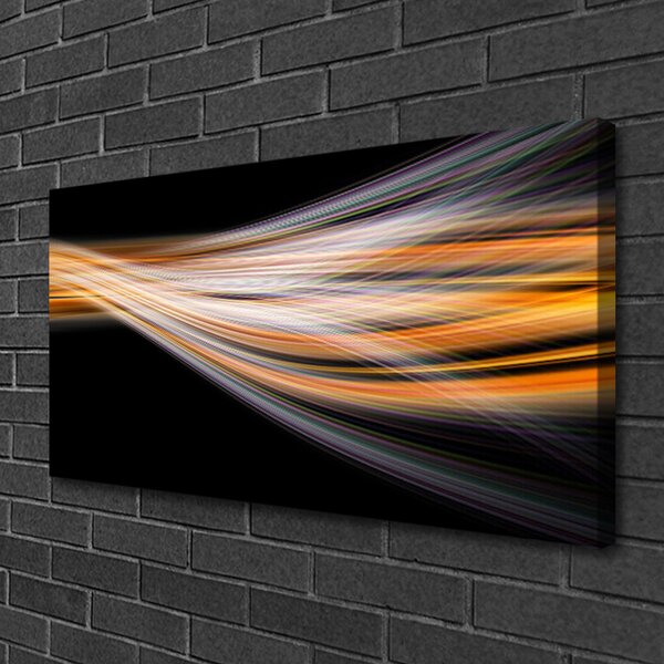 Tablou pe panza canvas Abstract Art Negru Gri Portocaliu
