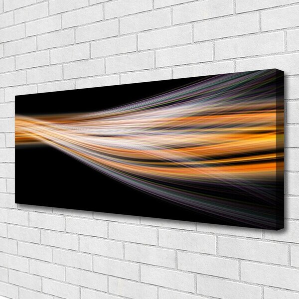 Tablou pe panza canvas Abstract Art Negru Gri Portocaliu